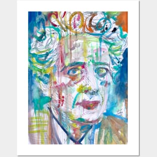 HANNAH ARENDT watercolor portrait .2 Posters and Art